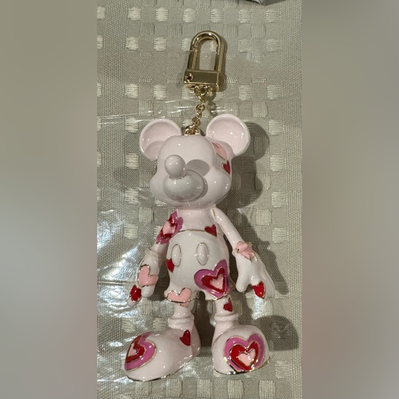 DISNEY BAUBLEBAR Mickey Mouse Bag Enamel Charm HEARTS #78 (Final price $88) - Picture 6 of 13